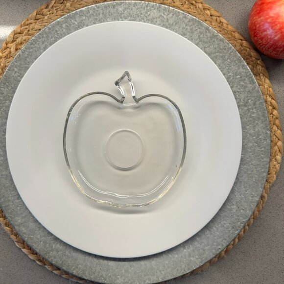 Hazel Atlas Orchard Apple Snack Plates – Vintage Mid-Century - Set of 6 - Picture 2 of 10